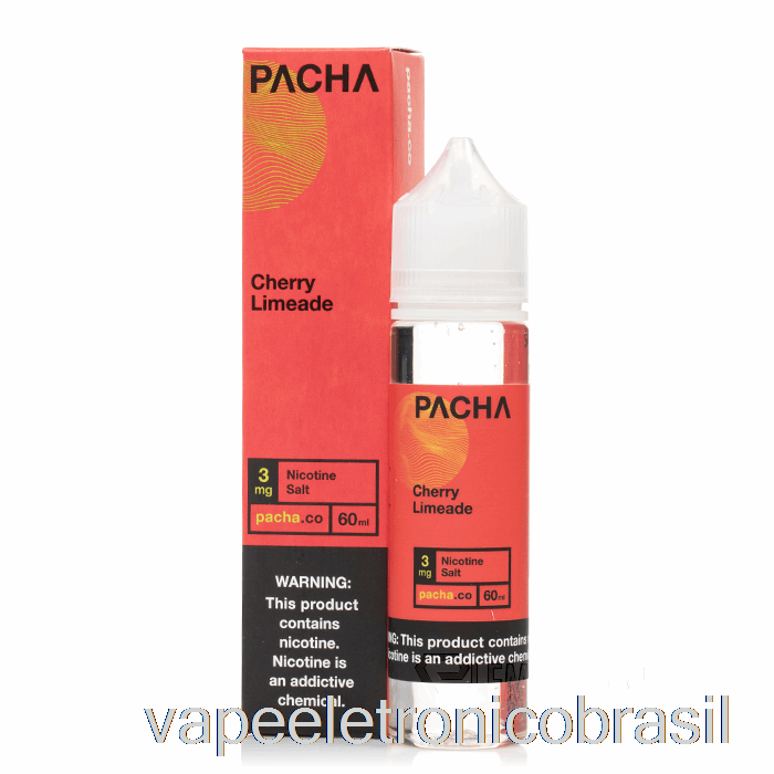 Vape Eletronico Cereja Lima - Pacha - 60ml 0mg